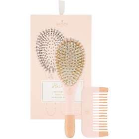 Bachca Baby Kit Brush 100% boar small size wooden comb Pink