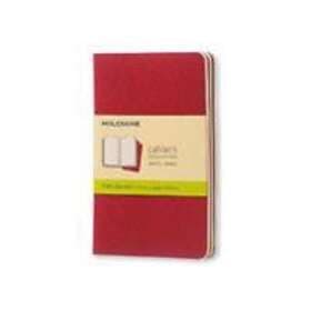 Moleskine Plain Cahier Red Cover (3 Set)