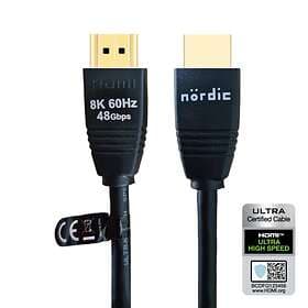 NÖRDIC 8K Certifierad 48Gbps HDMI - HDMI Ultra High Speed 1m