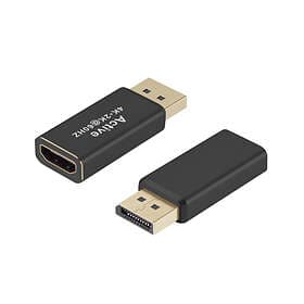 NÖRDIC Active Displayport - HDMI M-F Adapter