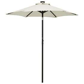 vidaXL Parasoll med LED-lampor Aluminium 200x211cm