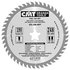 CMT Sågklinga för trä 292; 190x2.4x20; Z48; 10°