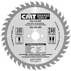 CMT Sågklinga för trä 292; 165x2.2x20; Z40; 10°