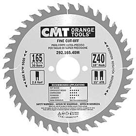 CMT Sågklinga för trä 292; 165x2.6x30; Z40; 10°