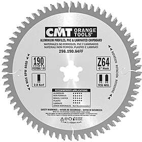 CMT Sågklinga för aluminium 296; 190x2.8x20; Z64; -6°