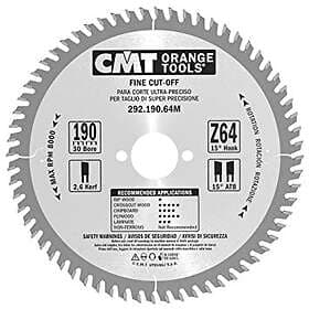 CMT Sågklinga för trä 292; 190x2.6x30; Z64; 15°