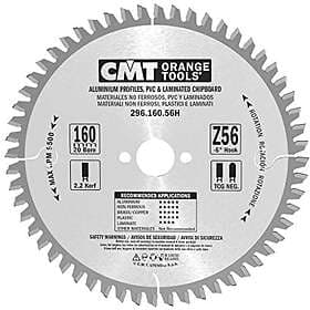 CMT Sågklinga för aluminium 296; 160x2.2x20; Z56; -6°