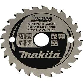 Makita SPECIALIZED B-33819 Cirkelsågblad 85 x 15 1.0 mm Antal tänder (per tum):