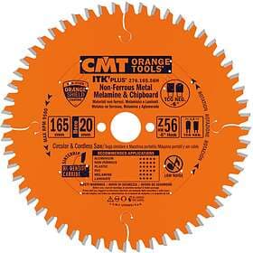 CMT Circular Saw Blade For Alu Hw 165x1.8/1.2x20+16 Z56 Tcg Neg