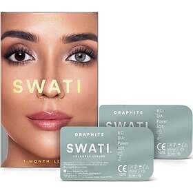 SWATI Graphite 1-month Contact Lenses (2 stk.)