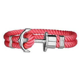 Paul Hewitt Unisexarmband Silvrig Rosa Nylon (Mått: 24 cm)