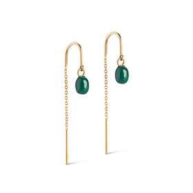 Enamel Eleanor Petrol Green Örhängen 18 kt. Förgyllt E280GM-42PetrolGreen