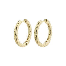 Pilgrim Elanor Rustic Texture Hoop Earrings Goldplated 692212003