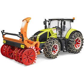 Bruder Claas Axion 950 Med Snöslunga Snökedjor och 03017