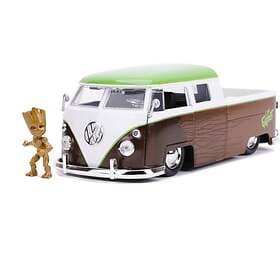 Jada Marvel Bil med Figur Groot & Volkswagen Kombi Pickup 1:24