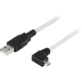 Deltaco USB A - USB Micro-B (angled) 2.0 2m