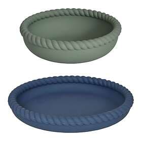 Oyoy Living OYOY Mini Mellow Plate & Bowl Blue/Olive