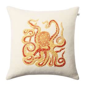 Chhatwal & Jonsson Embroidered Octopus kuddfodral 50x50 cm Spicy yellow-orange