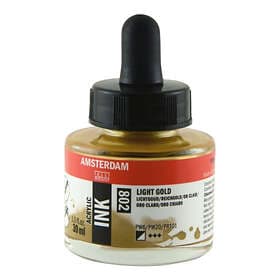 Amsterdam Acrylic Ink 30ml Bottle 30ML, LT GOLD 30ML