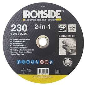 Ironside 201338 Kapskiva 230 mm, F41, E20A, 2in1 230x2.0x22 mm