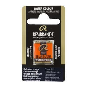 Rembrandt akvarellfärg halvpanna – Cadmium Orange 211