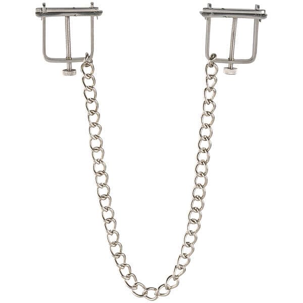 Kiotos Nipple Clamps med Kedja Silver