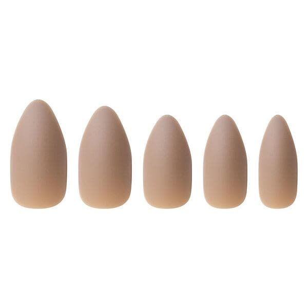 Invogue Taupe Nude Oval Coloured Nails 24 pcs