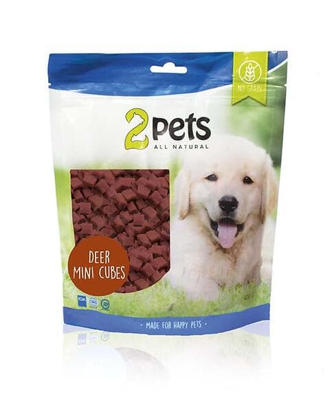 2 Pets Dogsnack Deer Mini Cubes 400g