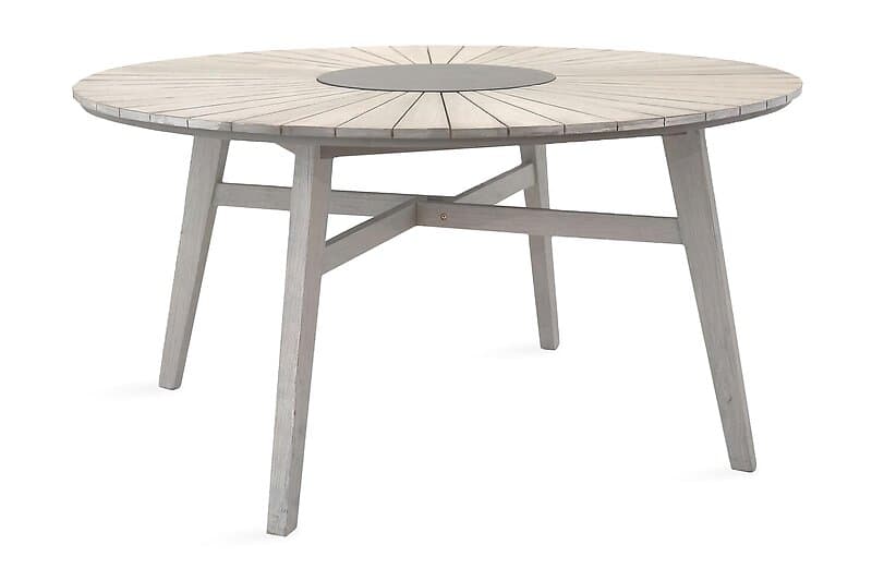 Venture Design Spisebord Rossi Ø 150 cm Rives Table ø Antique White Acacia / Gre