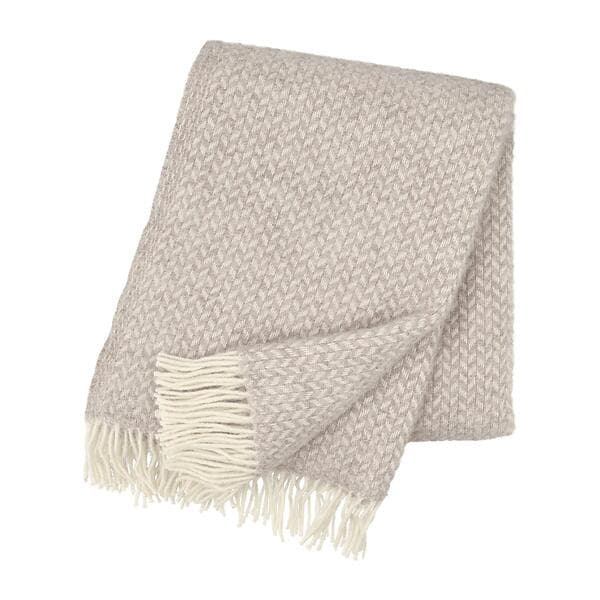 Klippan Yllefabrik Polka ullpläd Beige