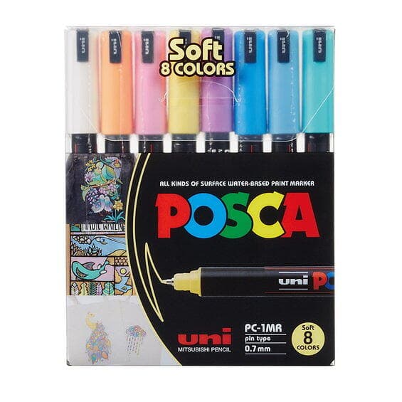 Posca PC-1MR Soft colors 8-p