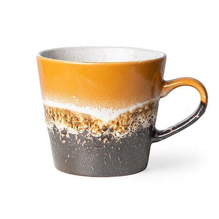 HKliving 70s Fire Coffee Mug med Öra 30 cl Orange