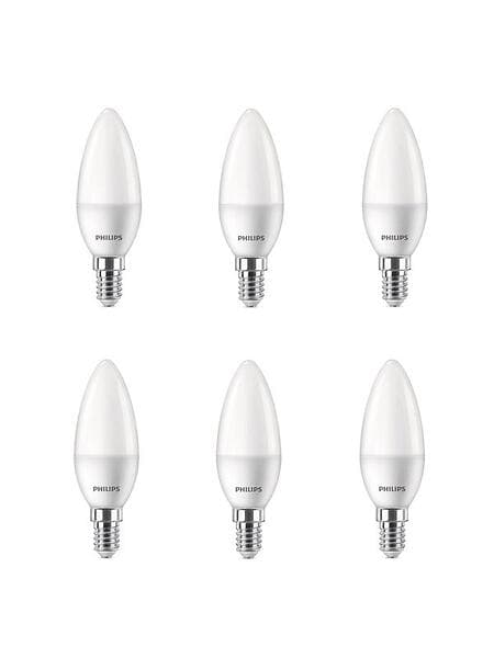 Philips LED-glödlampa Kerte 4.9W/827 (40W) 6-pack E14