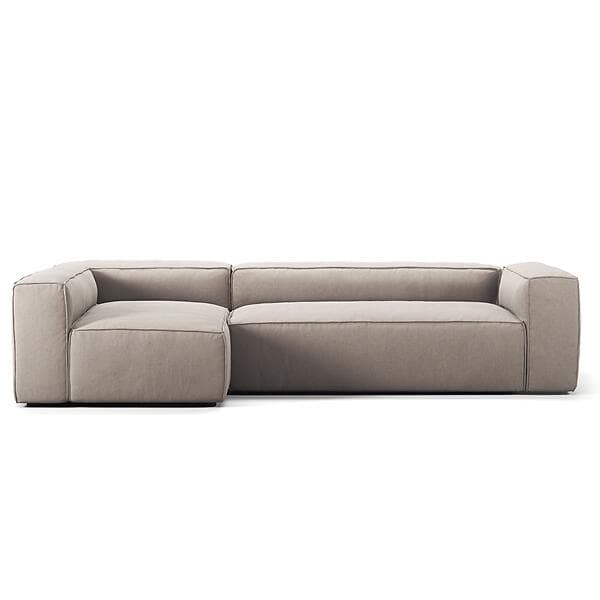 Decotique Grand 4-sæderssoffa Divan Venstre, Sandshell Beige Polyester