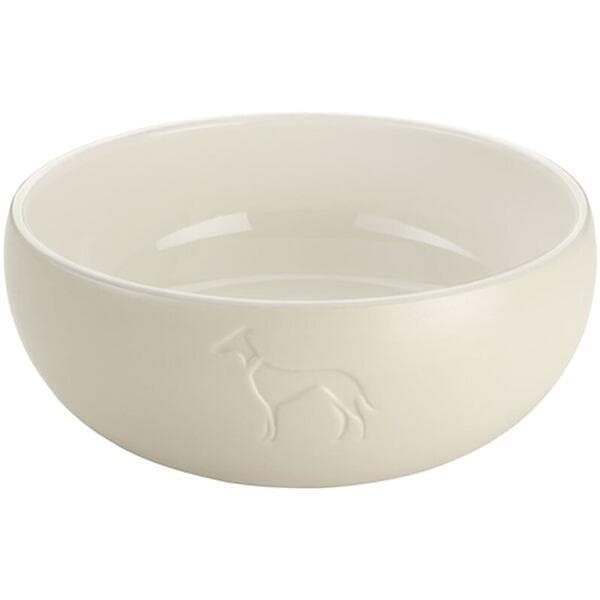 Hunter Dog & Cat Feeding Bowl Lund Ceramic White 550ml