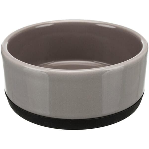 Trixie Ceramic Bowl Non-Slip Rubber Bottom Gray 0.75L