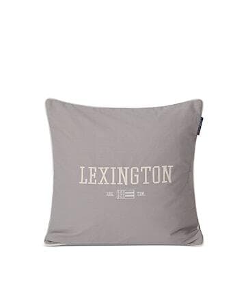 Lexington Logo Organic Cotton Twill kuddfodral 50x50 cm Vit-blå