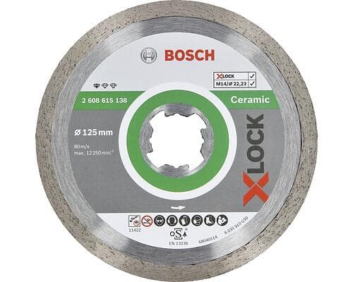 Bosch Diamantkapskiva Standard for Ceramic Ø 125x22.23mm X-LOCK-fäste