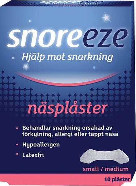 Snoreeze Snoring Relief Nasal Strips Small/Medium 10stk