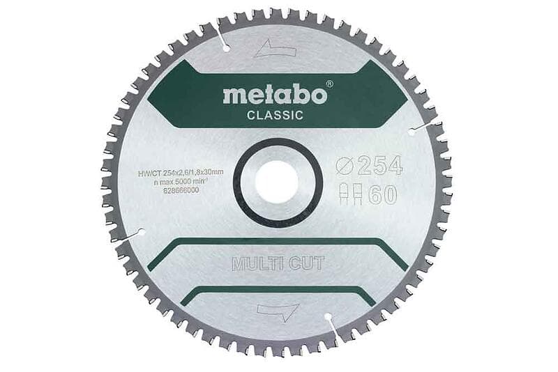 Metabo Sågblad Multi Cut Classic 254x30 60 FZ/TZ 5°neg /B