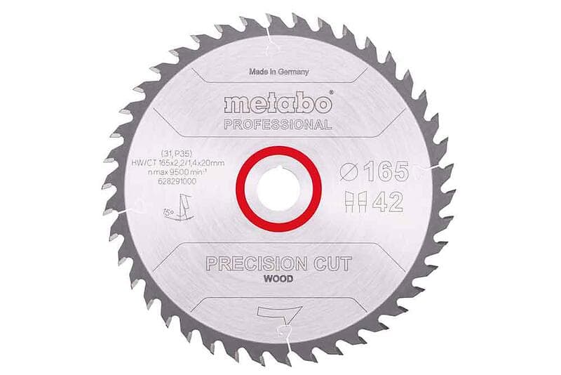 Metabo Sågblad Precision Cut Professional 165x20 42WZ 15°