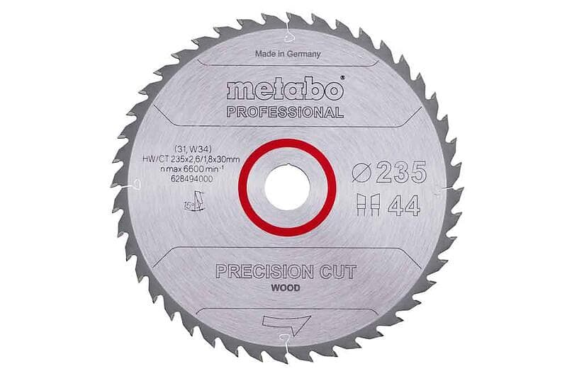 Metabo Sågblad Precision Cut Professional 235x2.6/1.8x30 44 WZ15°