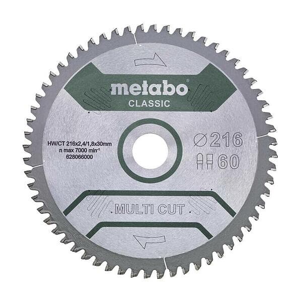 Metabo Sågblad Multi Cut Classic 254x30 60 FX/TX 5°neg