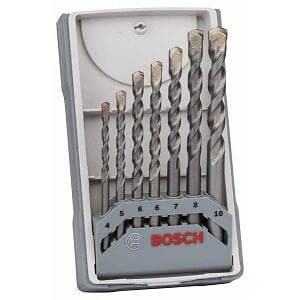 Bosch Borrsats för betong Silver Percussion; 4-10 mm; 7 st.