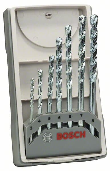 Bosch Borrsats för sten Impact; 3-8 mm; 7 st.