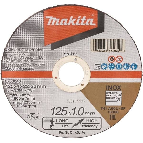 Makita Kapskiva E-03040; 125x1 mm