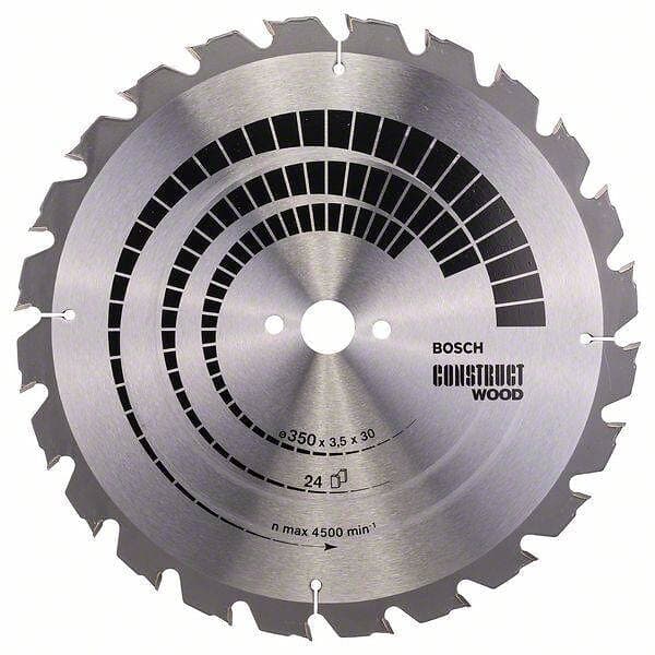 Bosch Sågklinga för trä CONSTRUCT WOOD; 350x3.5x30.0 mm; Z24; 15°