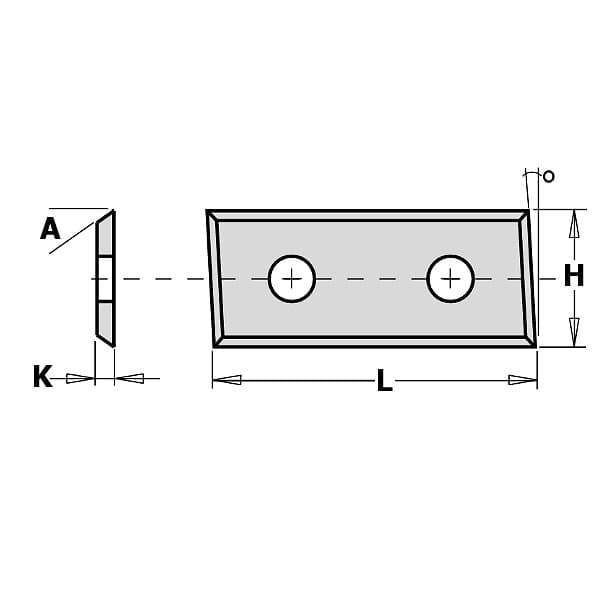 CMT Hyvelkniv 790.283.12; 28.3x12x1.5 mm; HWM; 1 st.