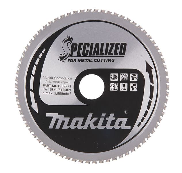 Makita Sågklinga för metall ; 185x1.3x30.0 mm; Z70; 10°