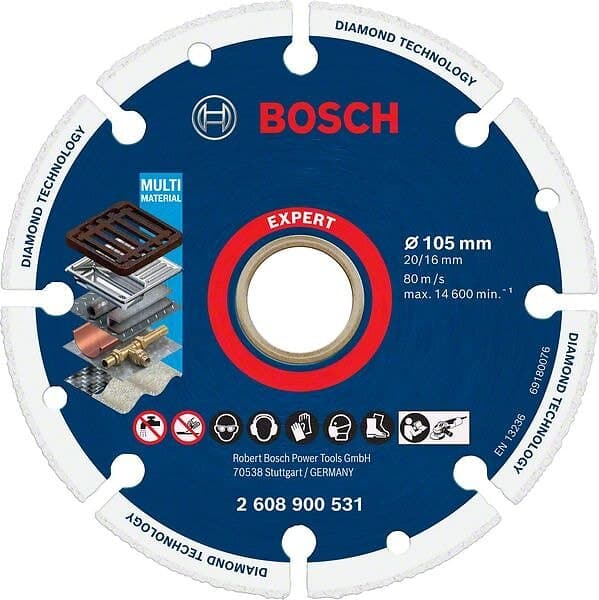 Bosch Diamantkapskiva Expert Diamond Metal Wheel 105 x 20/16 mm